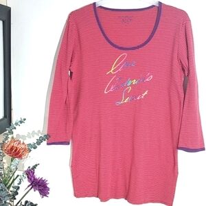 VICTORIA'S SECRET LONG SLEEVE PAJAMA  SLEEP SHIRT LOUNGE TUNIC SIZE MEDIUM